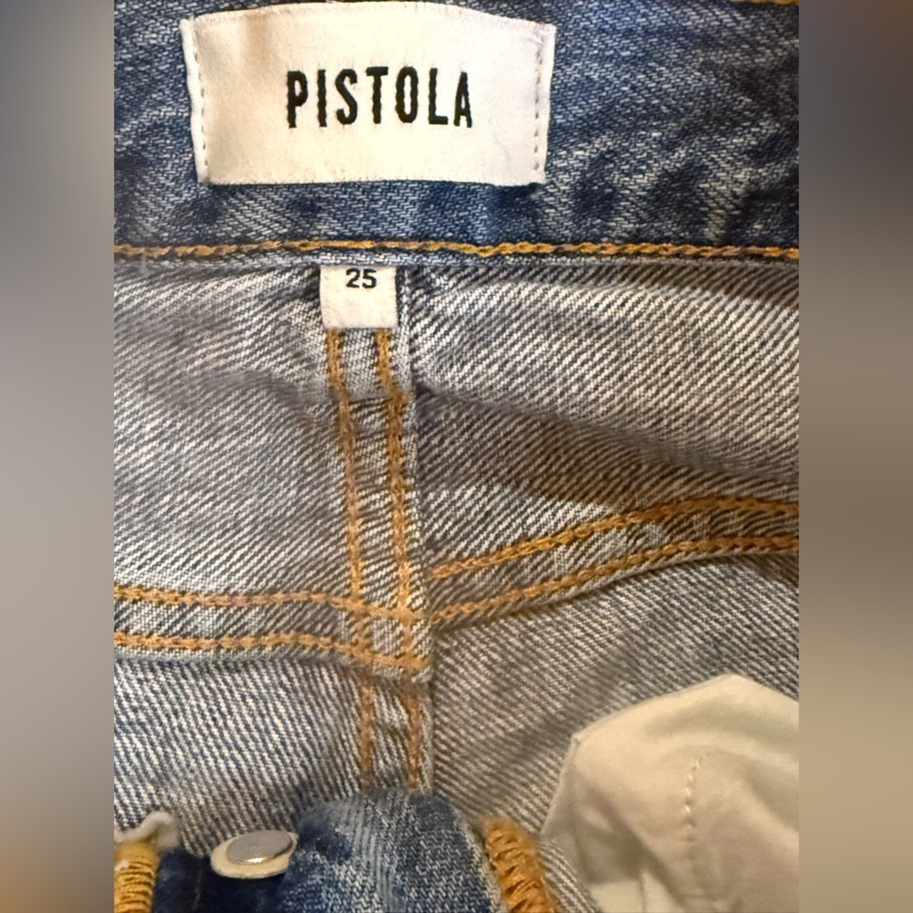 Pistola distressed light wash jeans, ladies size 25 disstressed at hem - Picture 4 of 12